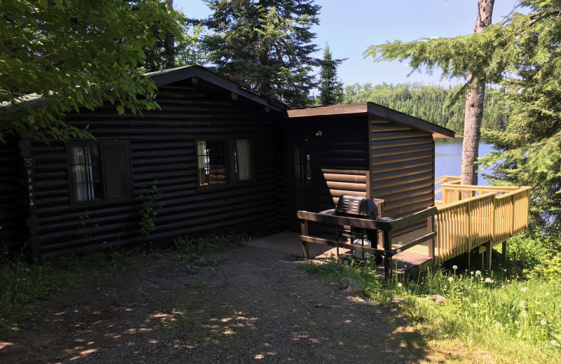 Cabin exterior at Loon Lake Lodge.