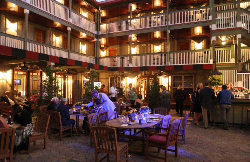 Reserve the Inlet Sports Lodge's small outdoor courtyard for a private, intimate special event, wedding reception or rehearsal dinner in the Myrtle Beach area.