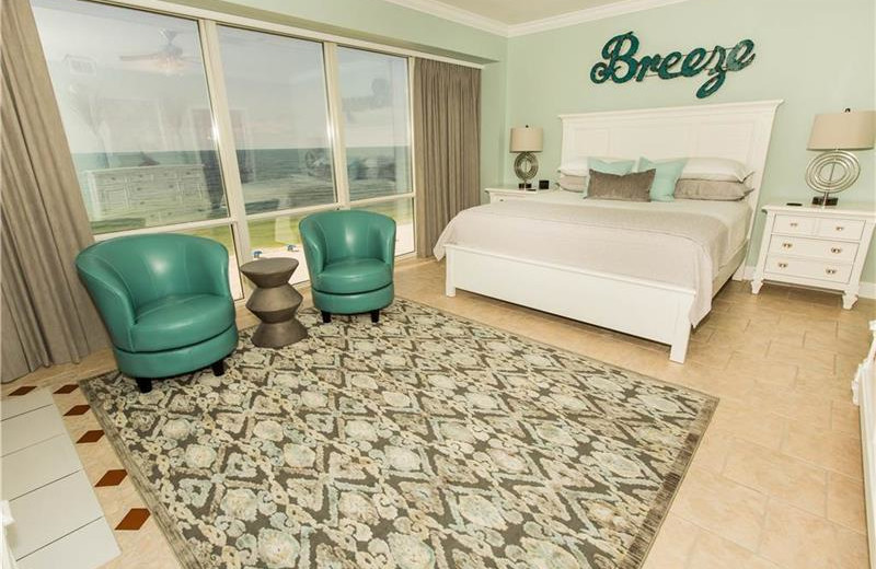 Rental bedroom at Holiday Isle Properties.