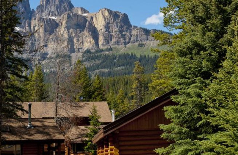 Mountain view at Castle Mountain Village.