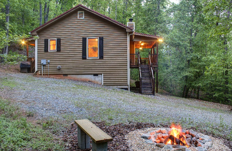 Cabin exterior at Georgia Mountain Rentals.