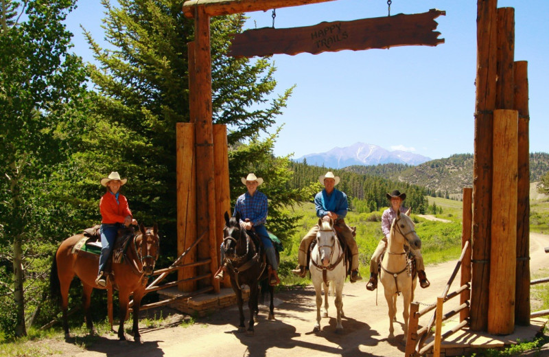 Riding at Elk Mountain Ranch.