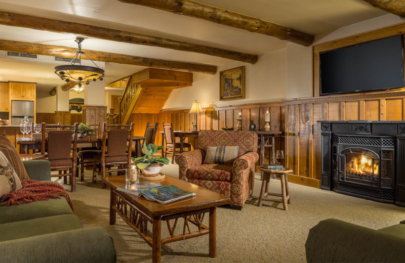 Guest living room at The Whiteface Lodge.