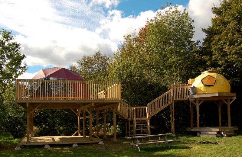 Dome exterior at Cabot Shores Wilderness Resort.