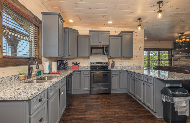 Kitchen at American Patriot Getaways - Smoky Mountain Chalet.