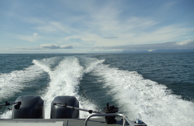 Boating at Glacier Bear Lodge.