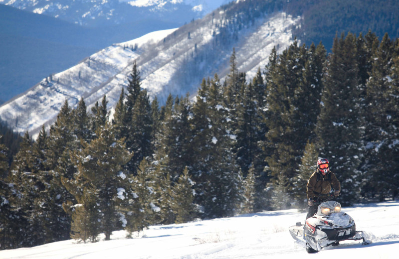 Snowmobiling at Aspen Canyon Ranch