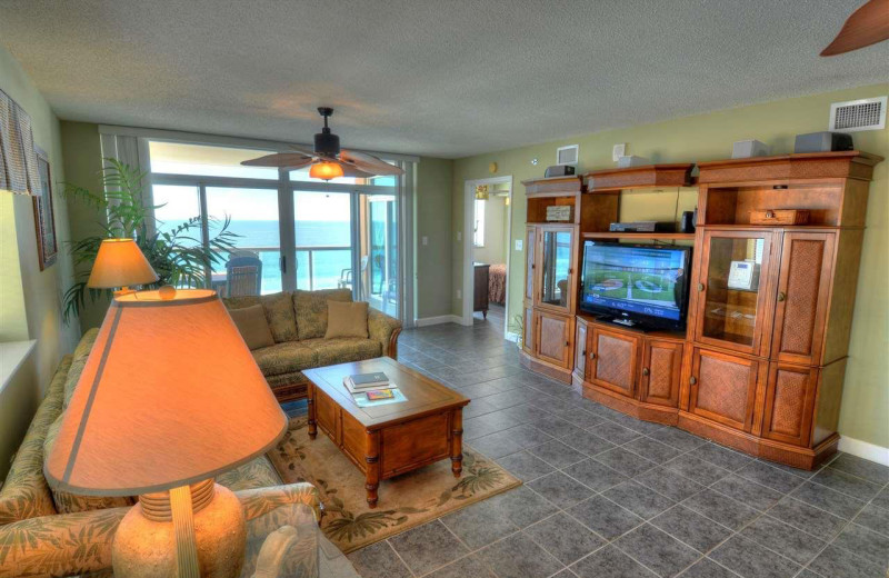 Rental living room at CondoLux Vacation Rentals.
