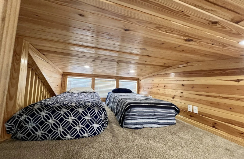 Cabin loft at Copper John's Resort.