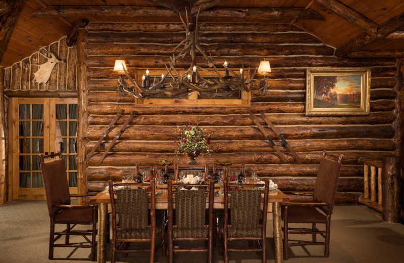 Guest dining room at The Whiteface Lodge.