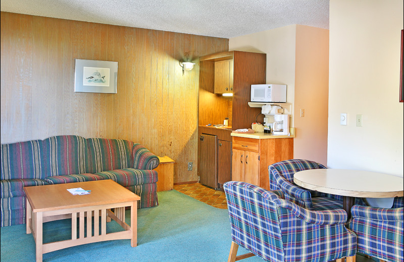 Guest living area at Ocean Crest Resort.