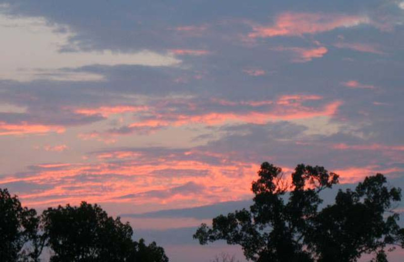 Sunset at Black Bear Cabin Rentals.