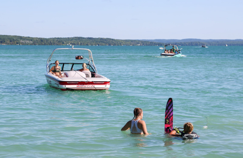 Boating at White Birch Lodge.