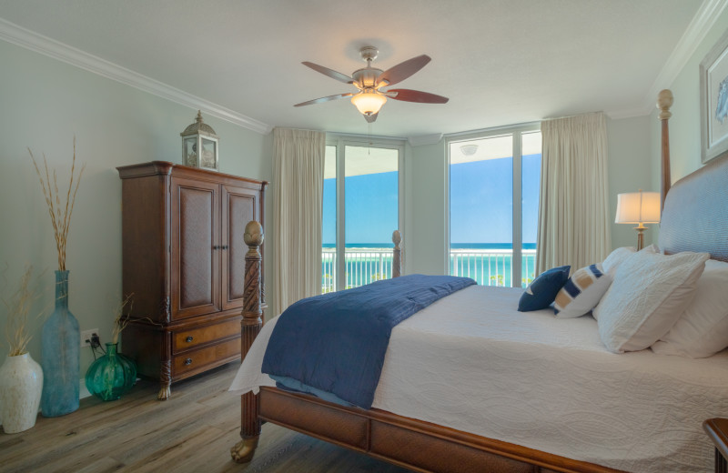 Rental bedroom at Paradise Gulf Properties.