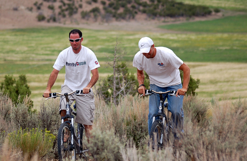 Biking at Hidden Springs Ranch.