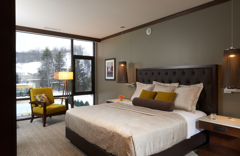 Guest room at Crystal Mountain Resort.