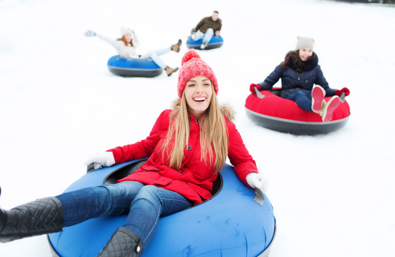 Snow tubing at Fairway Suites At Peek'n Peak Resort.