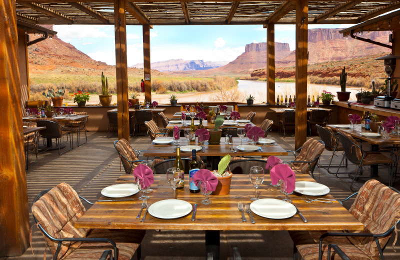 Dining at Red Cliffs Lodge.