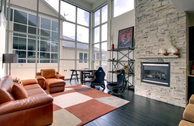 Condo living room at Family Time Vacation Rentals.