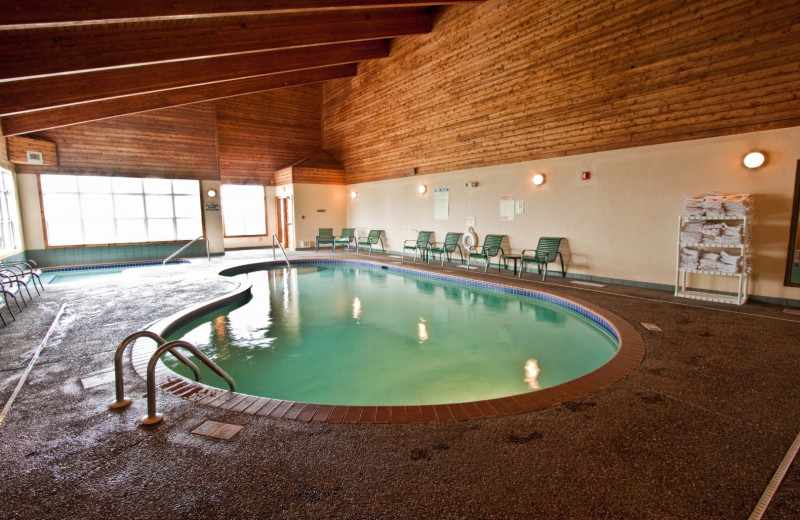 Indoor pool at Cove Point Lodge.