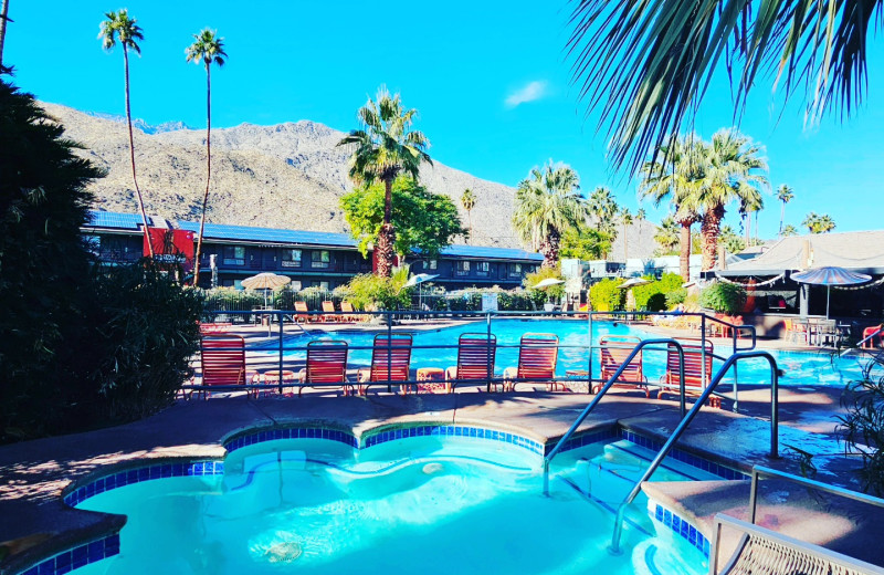 Outdoor pool at Caliente Tropics Resort.