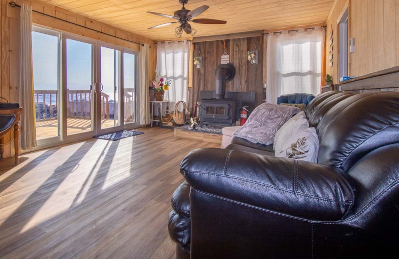 Rental living room at CottageLink Rental Management.