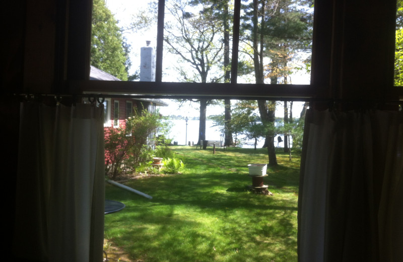 Lake view from cabin at Radtke's Sabinois Point Resort.