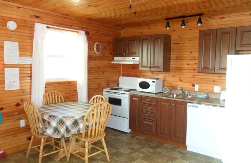 Guest kitchen at Mayfield Country Cottages.