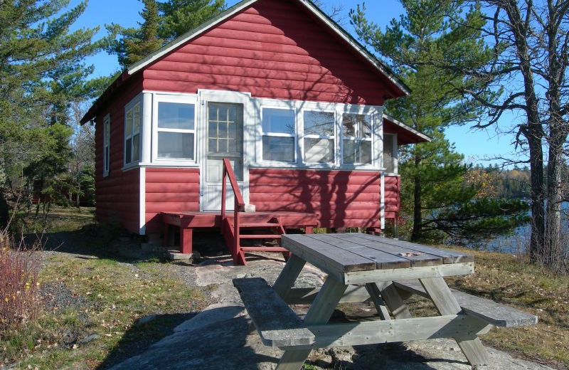 Cabin exterior at Whitefish Bay Camp.