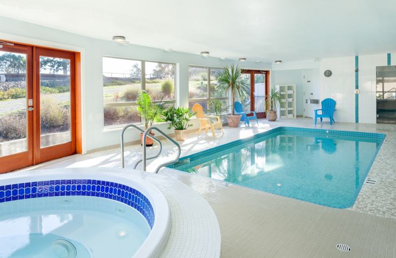 Indoor pool at Mayne Island Resort and Spa.