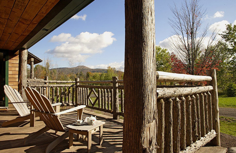 The porch at Hotel Mountain Brook.