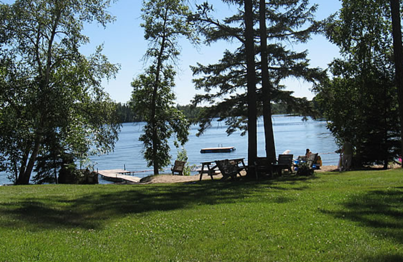 Lake view of Little Norway Resort.