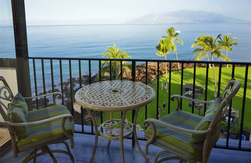 Balcony view at Maui Vacation Rentals.