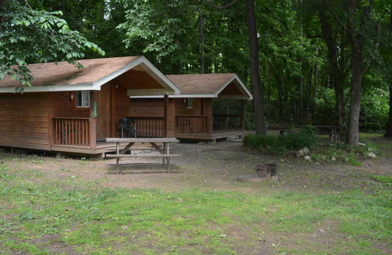 Camper cabins at Rainbow Drive Resort.