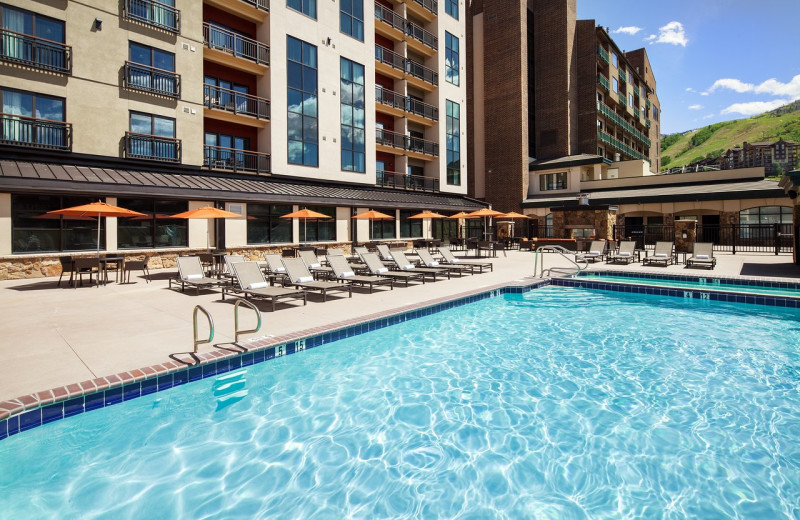 Outdoor pool at Sheraton Steamboat Resort.