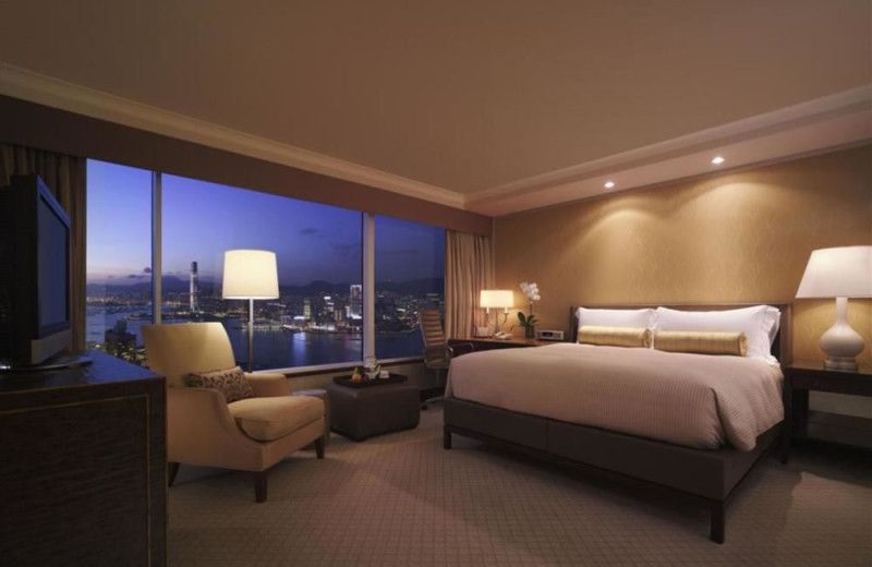 Guest room at Conrad Hong Kong.