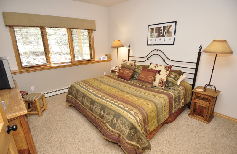 Rental bedroom at Steamboat Lodging Properties.