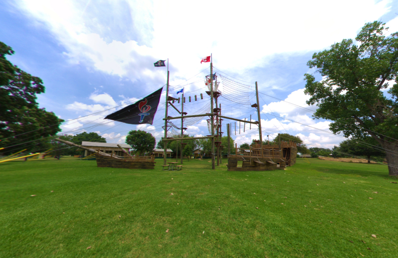 Pirate ship at Camp Champions on Lake LBJ.