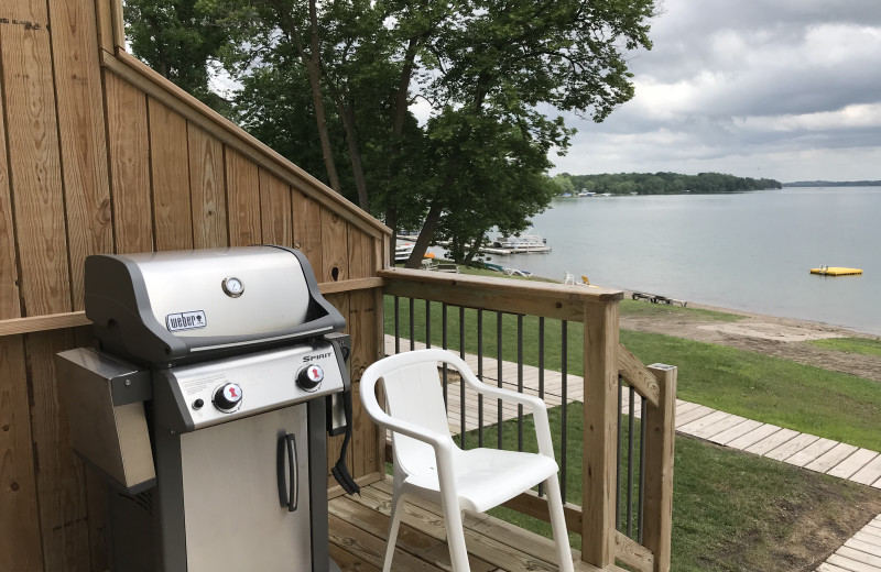 Cabin deck at Bonnie Beach Resort.