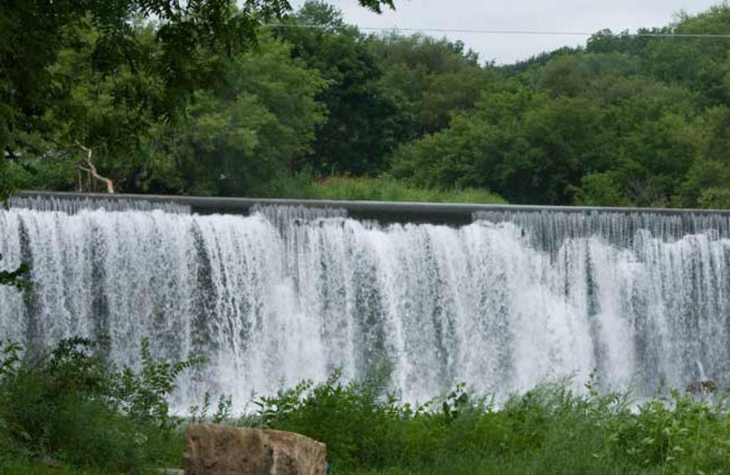 Waterfall near Stone Mill Hotel and Suites.