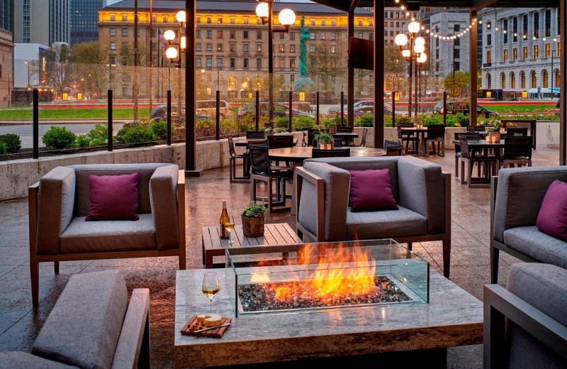 Patio at Marriott Cleveland Downtown at Key Center.