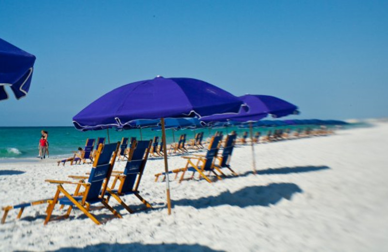 Beach chairs view at Seascape Resort.
