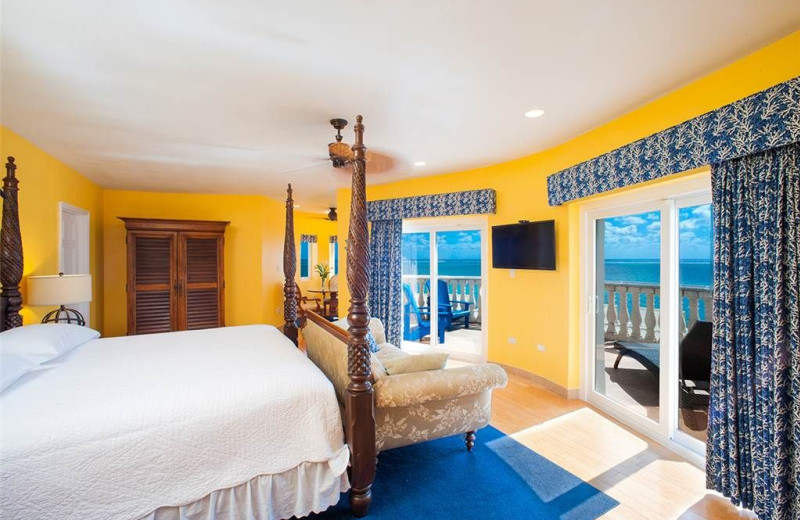 Guest room at Cayman Castle.