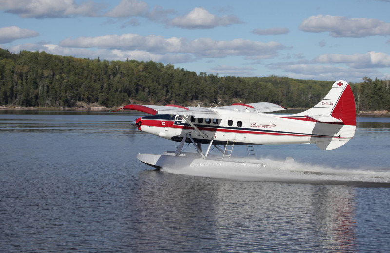 Plane on lake at Wilderness Air.