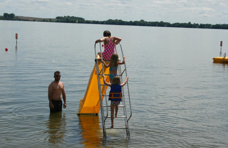 Beach slide at Ten Mile Lake Resort.