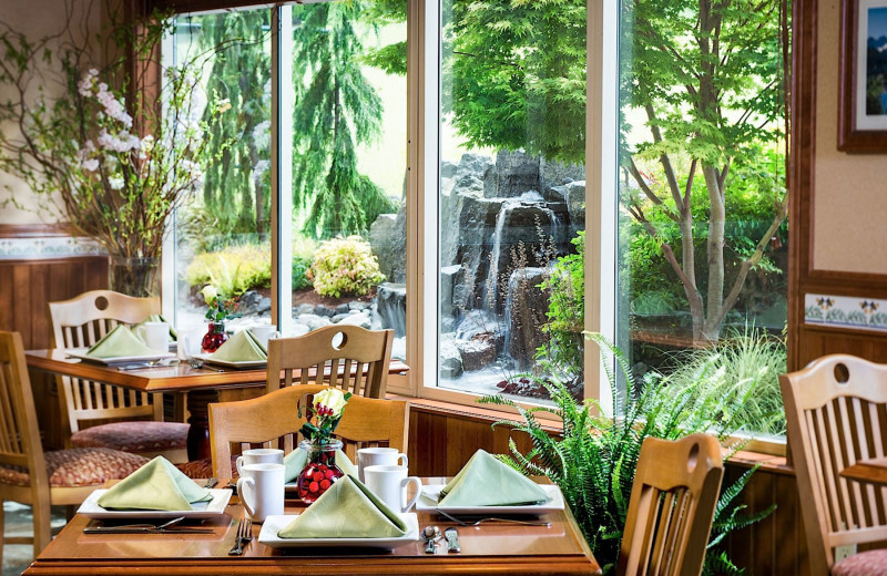 Dining at Olympic Lodge.