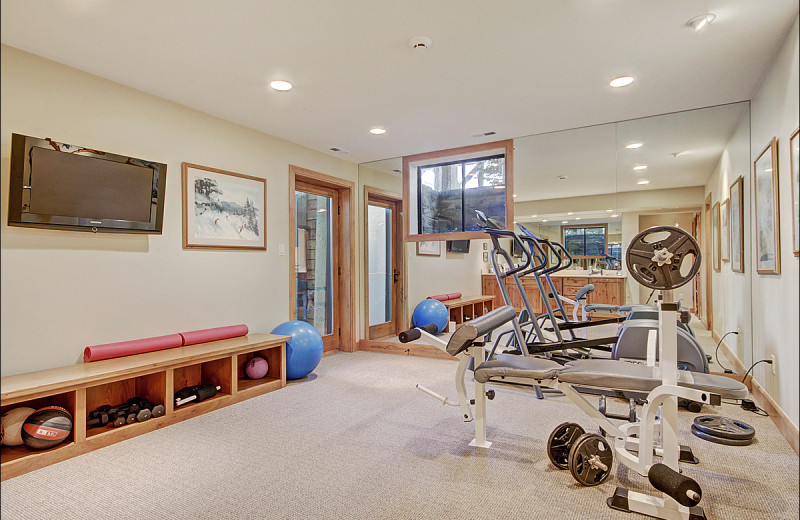 Rental fitness room at Vail Rentals by Owner.