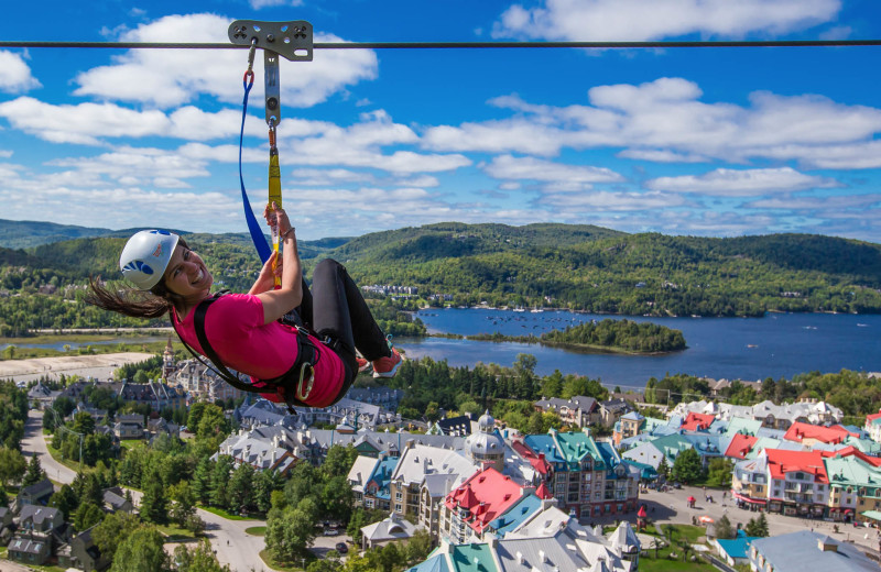 Zip line at Fairmont Tremblant Resort.