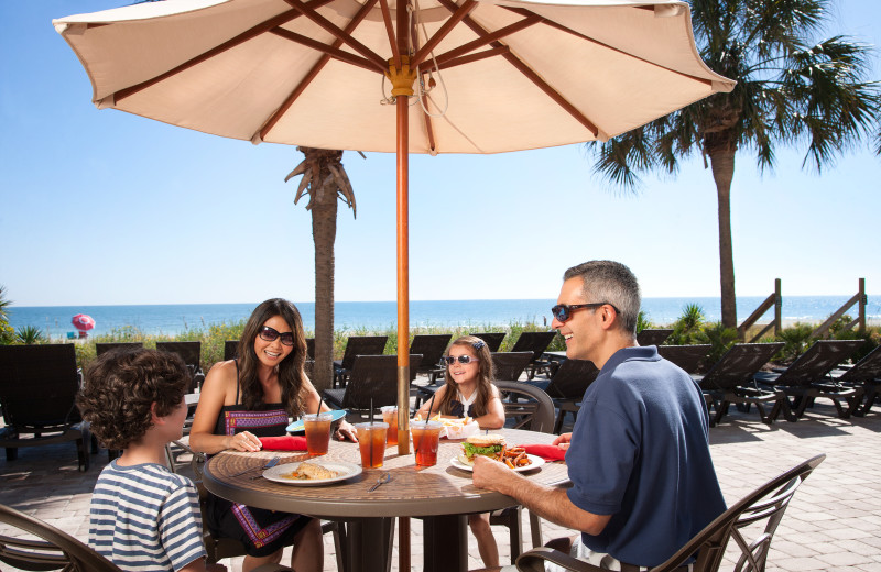 Patio dining at The Breakers Resort.