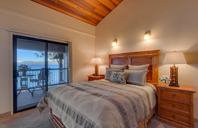 Guest bedroom at Brockway Springs Resort.